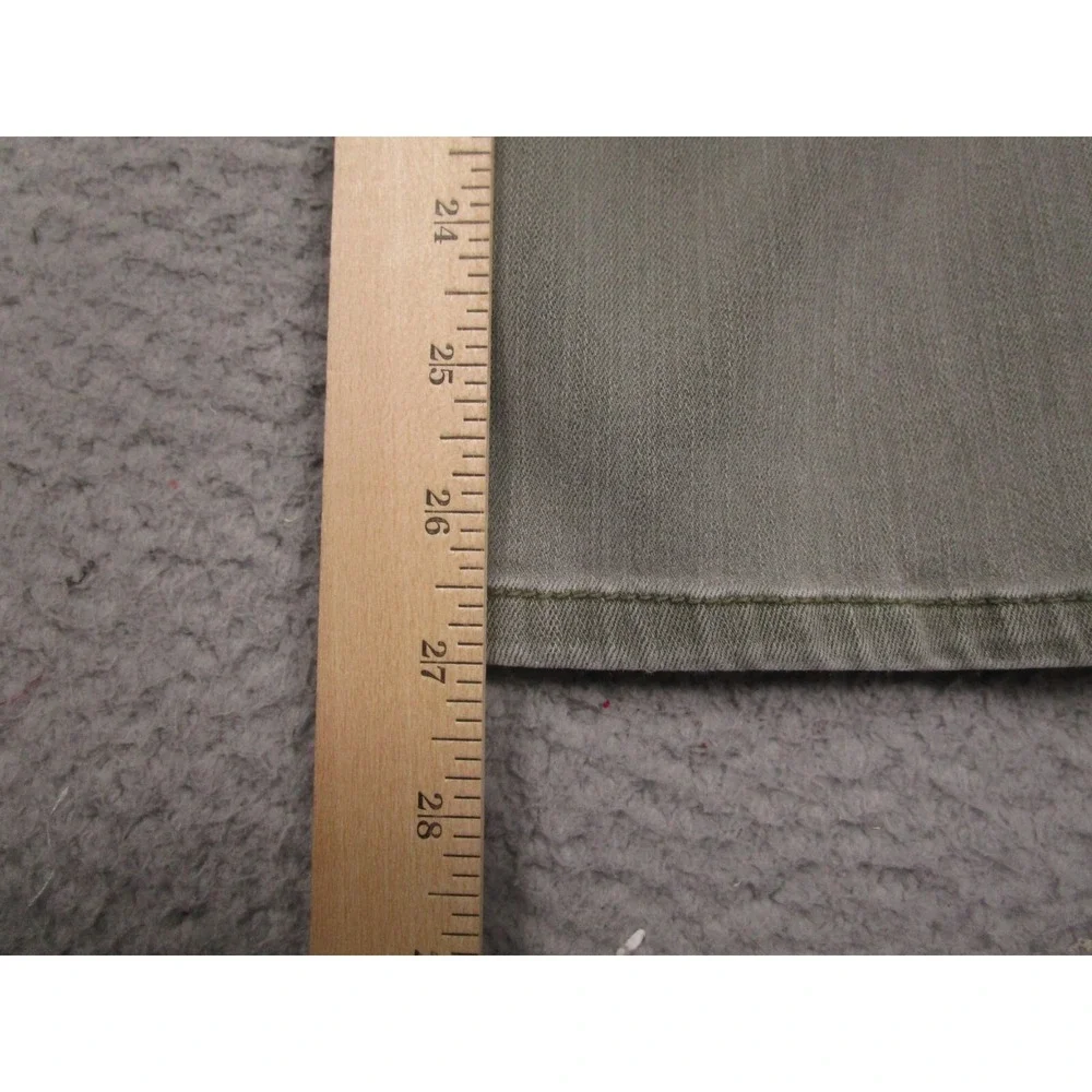 J Jill Jeans Womens 8‎ Petite Green Boyfriend Straight Leg Ankle Stretch Pockets